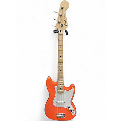 Used 2020s Squier Bronco Shell Pink Electric Bass Guitar