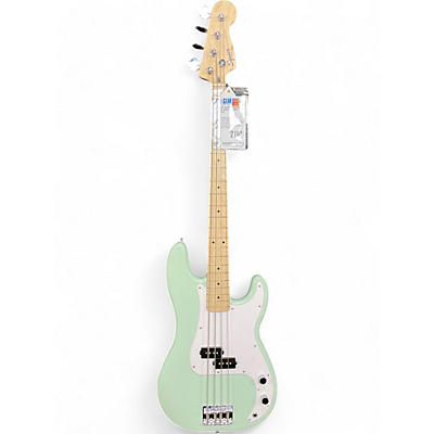 Used 2020s Squier Precision Bass Surf Green Electric Bass Guitar