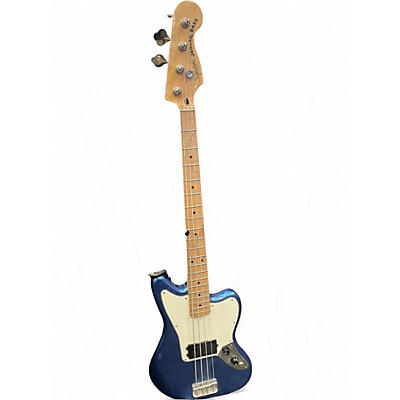 Used 2020s Squier jaguar bass Chrome Blue Electric Bass Guitar