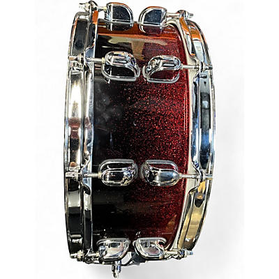 Used 2020s TAMA 5.5X14 Starclassic Performer Snare RED SPARKLE FADE Drum