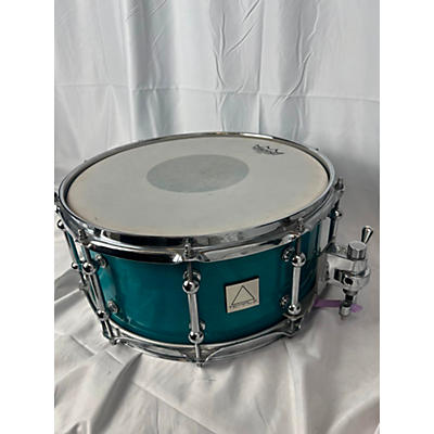 Used 2020s Temple Drums 14X6.5 Custom Shop Snare Drum Teal