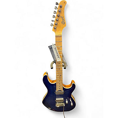 Used 2021 Cort G290 blue flamed Solid Body Electric Guitar