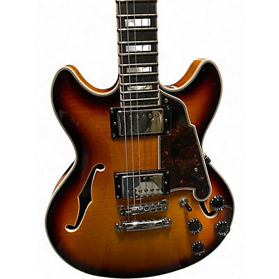 Used 2021 D'Angelico premier mini dc ice tea burst Hollow Body Electric Guitar