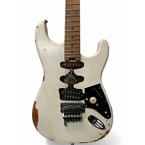 Used 2021 EVH Frankenstein white relic  Solid Body Electric Guitar white relic