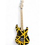 Used EVH Used 2021 EVH Striped Series Black and Yellow Solid Body Electric Guitar Black and Yellow