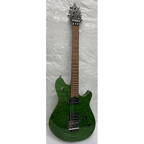 EVH Used 2021 EVH Wolfgang Standard Quilt Trans Green Solid Body Electric Guitar Trans Green