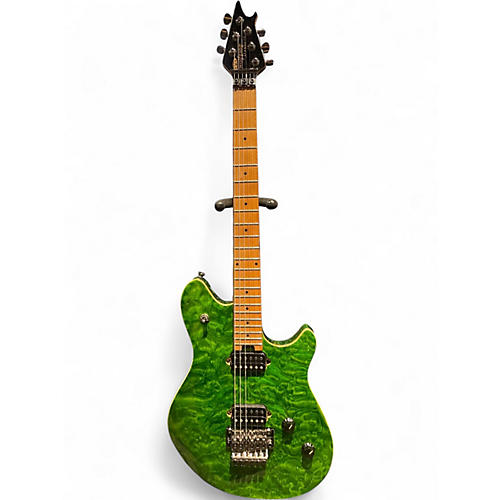 Used 2021 EVH Wolfgang WG Standard Quilt Maple Trans Green Solid Body Electric Guitar Trans Green