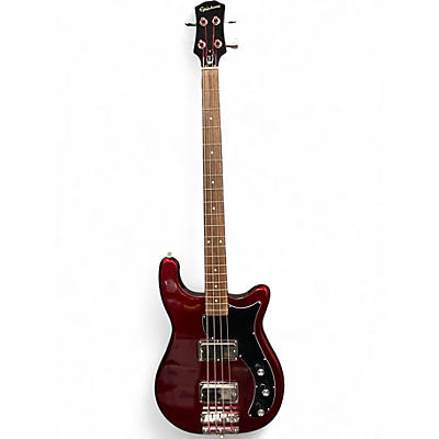 Used 2021 Epiphone EMBASSY SPARKLING BURGANDY Electric Bass Guitar