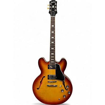Used 2021 Epiphone ES335 FIGURED Iced Tea Hollow Body Electric Guitar