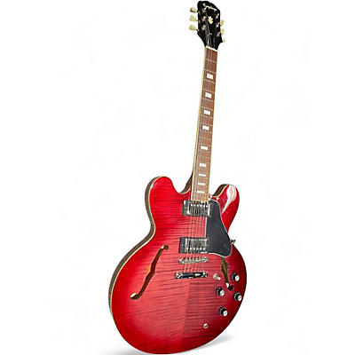 Used 2021 Epiphone ES335 RASPBERRY BURST Hollow Body Electric Guitar