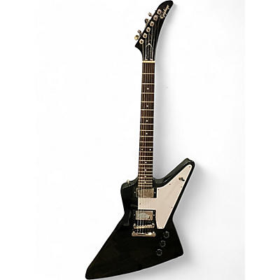 Used 2021 Epiphone Explorer Black Solid Body Electric Guitar
