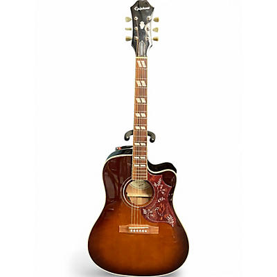 Used 2021 Epiphone Hummingbird Performer Pro Tobacco Burst Acoustic Electric Guitar