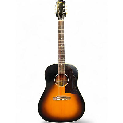 Used 2021 Epiphone Inspired by Gibson J-45 Aged Vintage Sunburst Acoustic Electric Guitar