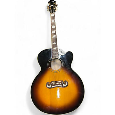 Used 2021 Epiphone J200 Vintage Sunburst Acoustic Guitar