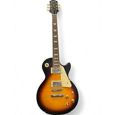 Used 2021 Epiphone Les Paul Classic 2 Tone Sunburst Solid Body Electric Guitar