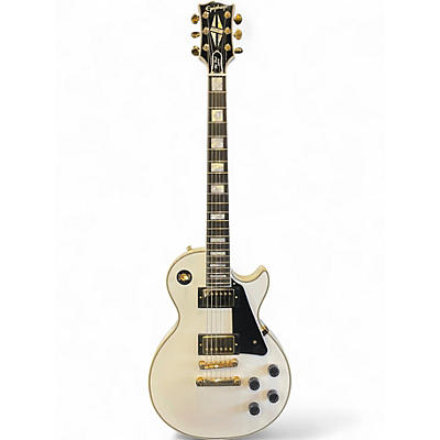 Used 2021 Epiphone Les Paul Custom Alpine White Solid Body Electric Guitar