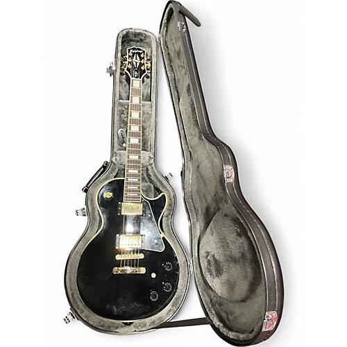 Used 2021 Epiphone Les Paul Custom Ebony Solid Body Electric Guitar Ebony