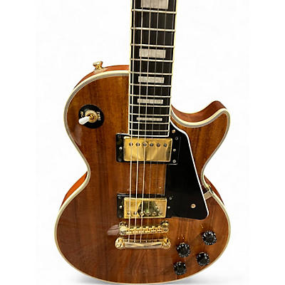 Used 2021 Epiphone Les Paul Custom Koa Solid Body Electric Guitar