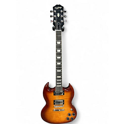 Used 2021 Epiphone SG Modern Figured Sunburst Solid Body Electric Guitar Sunburst