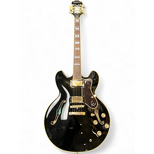 Used 2021 Epiphone Sheraton II Black Gloss Hollow Body Electric Guitar Black Gloss