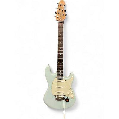 Used 2021 Ernie Ball Music Man Cutlass SSS Powder Blue Solid Body Electric Guitar