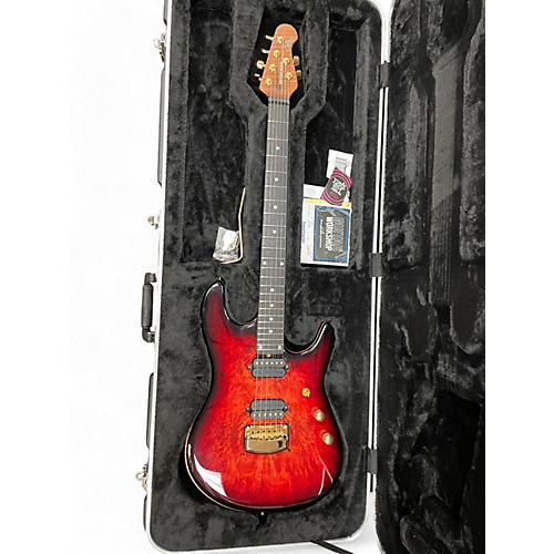 Used 2021 Ernie Ball Music Man Jason Richardson Signature Cutlass Rorschach Red Solid Body Electric Guitar Rorschach Red