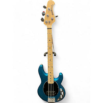 Ernie Ball Music Man Used 2021 Ernie Ball Music Man Short Scale Stingray Blue Magic Electric Bass Guitar