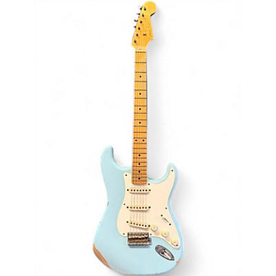 Used 2021 Fender 1957 Relic Stratocaster FADED DAPHNE BLUE Solid Body Electric Guitar