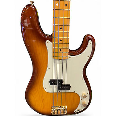 Used 2021 Fender 75th Anniversary Commemorative American Precision Bass 3 Tone Sunburst Electric Bass Guitar