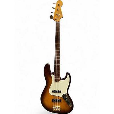 Used 2021 Fender 75th Anniversary Commemorative Jazz Bass 2 Color Bourbon Burst Electric Bass Guitar