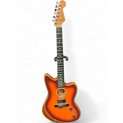 Used 2021 Fender ACOUSTASONIC Jazz Master  2 Color Sunburst Acoustic Electric Guitar