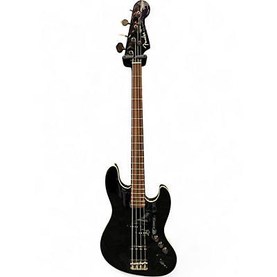 Used 2021 Fender Aerodyne Jazz Bass Black Electric Bass Guitar