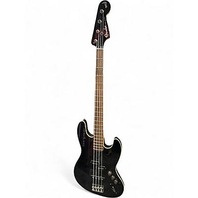 Used 2021 Fender Aerodyne Jazz Bass Black Electric Bass Guitar