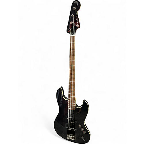 Used 2021 Fender Aerodyne Jazz Bass Black Electric Bass Guitar Black