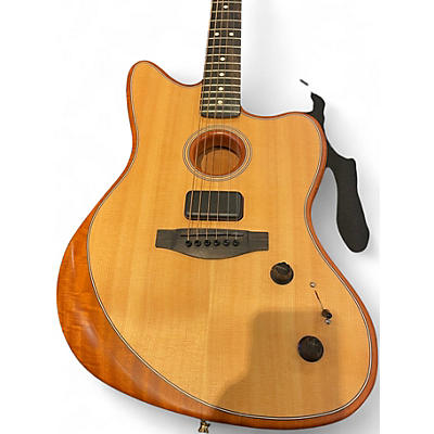 Used 2021 Fender American Acoustasonic jazzmaster Natural Acoustic Electric Guitar