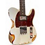 Used 2021 Fender American Custom LTD 60 telecaster relic olympic white over 3 color sunburst heavy relic Solid Body Electric Guitar olympic white over 3 color sunburst heavy relic
