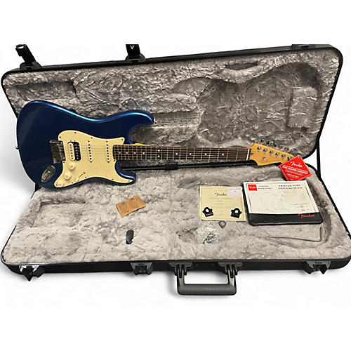 Used 2021 Fender American Ultra Stratocaster HSS Cobra Blue Solid Body Electric Guitar Cobra Blue