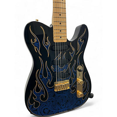 Used 2021 Fender Artist Series James Burton Telecaster blue paisley flame Solid Body Electric Guitar