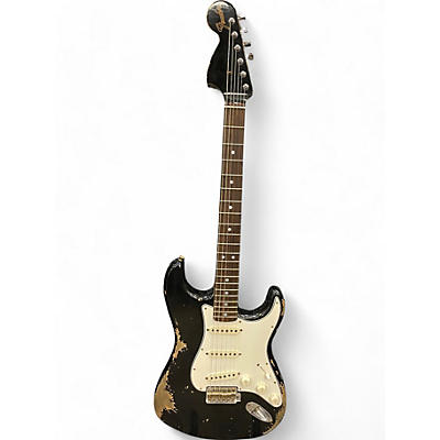 Fender Used 2021 Fender CS 1969 Heavy Relic Stratocaster with Rosewood Fretboard Black Solid Body Electric Guitar