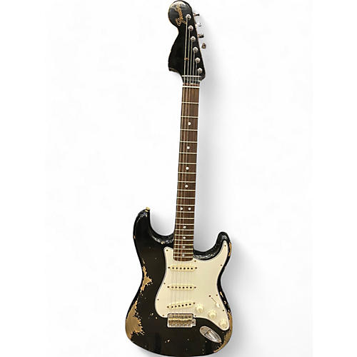 Fender Used 2021 Fender CS 1969 Heavy Relic Stratocaster with Rosewood Fretboard Black Solid Body Electric Guitar Black