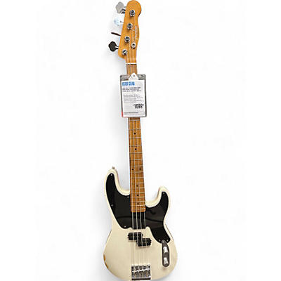 Used 2021 Fender Mike Dirnt Road Worn Precision Bass Pearl White Electric Bass Guitar