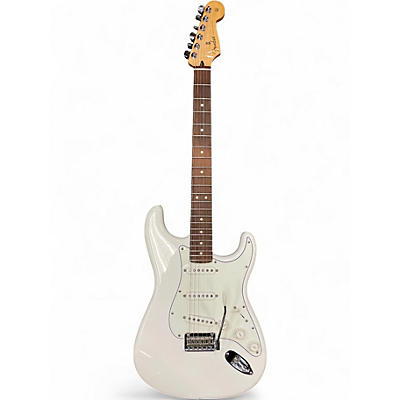Used 2021 Fender PLAYER STRAT  Polar White Solid Body Electric Guitar