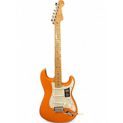 Used 2021 Fender Player Stratocaster Orange Solid Body Electric Guitar