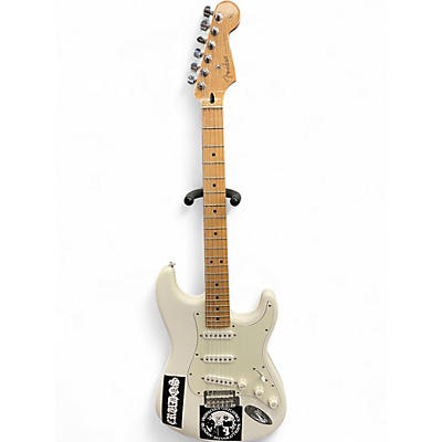 Used 2021 Fender STRATOCASTER Alpine White Solid Body Electric Guitar