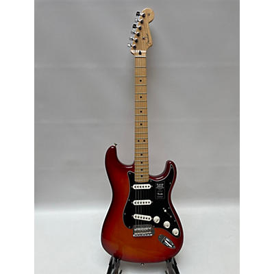 Fender Used 2021 Fender Stratocaster Player Aged Cherry Burst Solid Body Electric Guitar