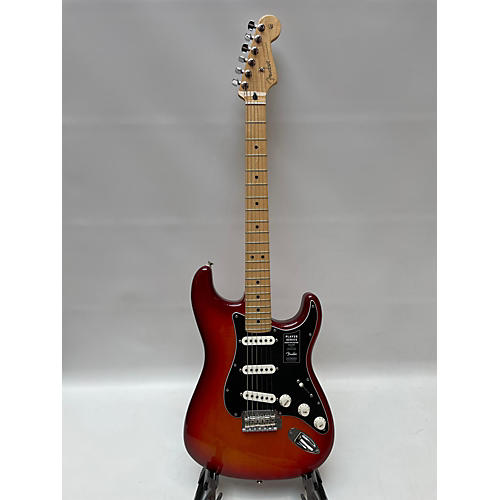 Fender Used 2021 Fender Stratocaster Player Aged Cherry Burst Solid Body Electric Guitar Aged Cherry Burst