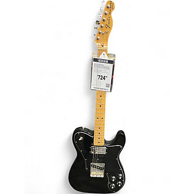 Used 2021 Fender Telecaster Custom Black Solid Body Electric Guitar