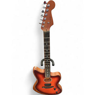 Used 2021 Fender american acoustasonic jazzmaster 3 Color Sunburst Acoustic Electric Guitar
