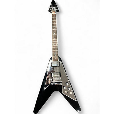 Used 2021 Gibson 70s Flying V Mirror Ebony Solid Body Electric Guitar