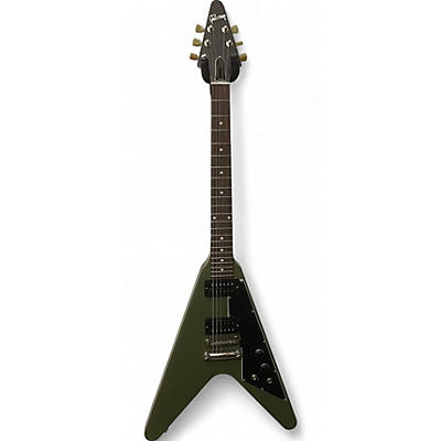 Gibson Used 2021 Gibson Flying V tribute  Olive drab Solid Body Electric Guitar